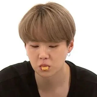 🦔 사람, 먹는, 간식, 인물사진, 남자, 얼굴 telegram sticker