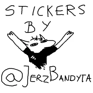 🥰 STICKERS BY @JerzBandyta adesivi, arte, cartoni animati, artista, nome utente telegram sticker