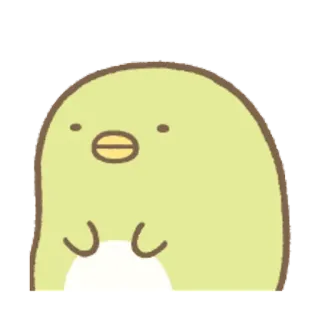 🐨 mono, kawaii, pingüino, personaje, pegatina, verde, animal telegram sticker