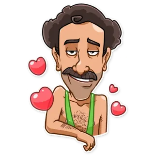 😍 man, hearts, cartoon, love, expression telegram sticker