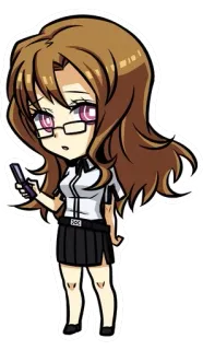 😰 อนิเมะ, ผู้หญิง, จิบิ, น่ารัก, ชุดนักเรียน telegram sticker
