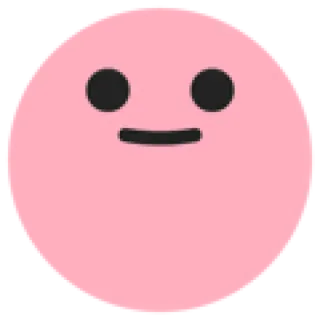 🙂 mono, simple, rosa, emoji, minimalista, cara telegram sticker