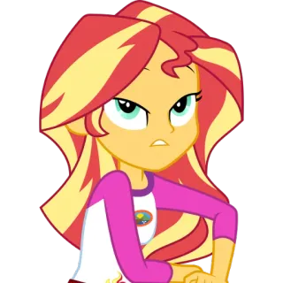 😲 Sunset Shimmer My Little Pony: Equestria Girls Kartun, Sunset Shimmer, Equestria Girls, My Little Pony, Animasi telegram sticker