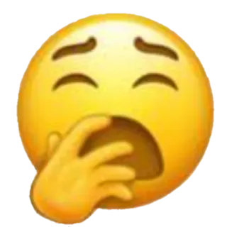 ✨ emoji, bâillement, sommeil, ennuyé, visage telegram sticker