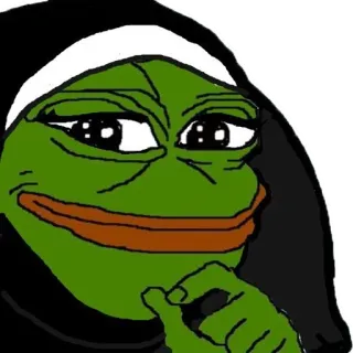 📿 Pepe the Frog meme, Pepe, frog, nun, internet meme whatsapp sticker