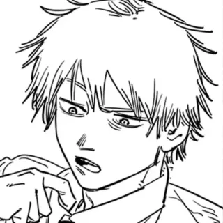 🎭 Denji Chainsaw Man Anime, Manga, Chainsaw Man, Denji, Ausdruck whatsapp sticker