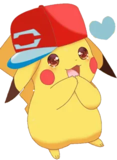 💙 Pikachu Pokemon โปเกมอน, ปิกาจู, น่ารัก, อนิเมะ, การ์ตูน, มีความสุข telegram sticker