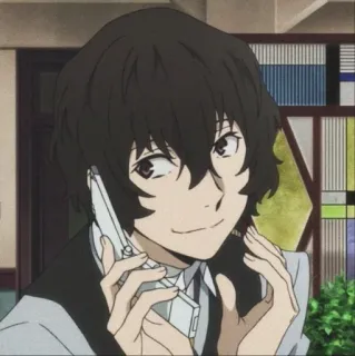 🥂 Dazai Osamu Bungou Stray Dogs Anime, Dazai, Bungo Stray Dogs, Charakter, Männlich, Handy whatsapp sticker