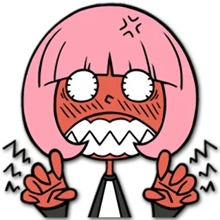 😡 angry, cartoon, expression, emotion, shocked telegram sticker