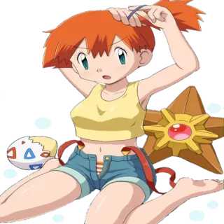 😯 Misty Pokemon Мисти, Покемон, Аниме, Мультфильм telegram sticker