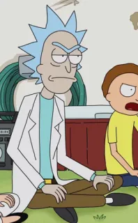😑 Rick Sanchez Rick and Morty rick and morty, tekenfilm, adult swim, sciencefiction, animatie, rick sanchez, morty smith telegram sticker