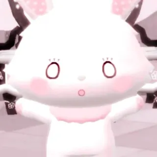 🦕 fofo, kawaii, personagem, coelho, animal, rosa, adorável, adesivo whatsapp sticker