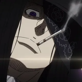🚬 Аниме, Курение, Сигарета, Персонаж telegram sticker