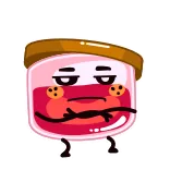 😑 pote, comida, desenho, fofo, expressão, sarcástico telegram sticker
