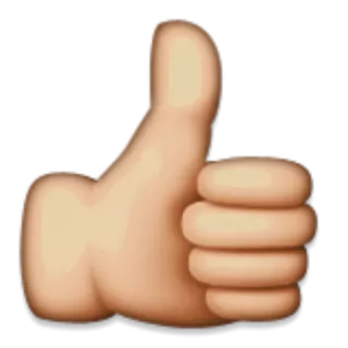 👍 Большой палец вверх, Лайк, Позитив, Согласие, Жест рукой telegram sticker