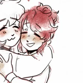 🧷 desenho animado, amor, abraço, amizade, personagens, arte, fofo whatsapp sticker