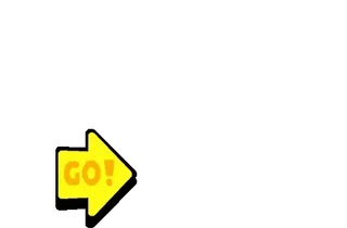 🦞 GO! ir, flecha, dirección, amarillo, viaje, inicio whatsapp sticker