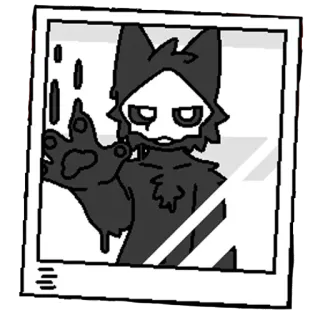 🖤 animal, preto, criatura, arte digital, furry, monstro telegram sticker
