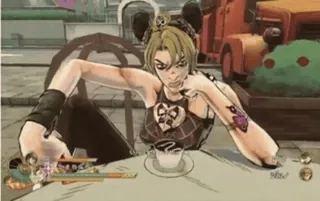 ☕️ Jolyne Cujoh JoJo's Bizarre Adventure: Stone Ocean อนิเมะ, โจโจ้, โจโจ้ ล่าข้ามศตวรรษ, สโตนโอเชียน, โจลีน, โจลีน คูโจ telegram sticker