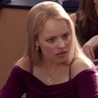 ♥️ Regina George Mean Girls Film, Lolita malgré moi, Regina George, Adolescent, Lycée, Blonde, En colère telegram sticker