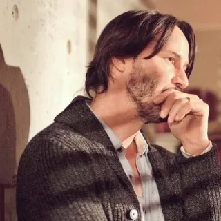 🤔 Keanu Reeves Keanu Reeves, Schauspieler, Promi, Mann telegram sticker
