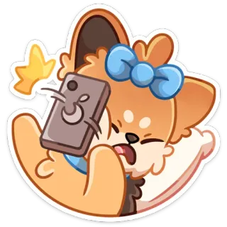 🙈 anjing, lucu, stiker, binatang, kartun, telepon whatsapp sticker