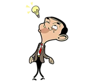 💡 Mr. Bean dessin animé, Mr Bean, drôle, idée telegram sticker