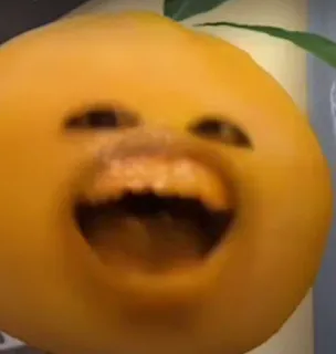 🍊 Annoying Orange cartoon, orange, fruit, funny, comedy, animated, character telegram sticker