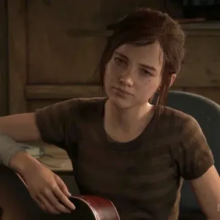 🪶 Ellie Williams The Last of Us видеоигра, персонаж, женщина, гитара, Элли telegram sticker