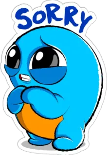 😬 SORRY Scusa, Mi dispiace, Carino, Cartoni animati, Emozionale telegram sticker