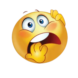 😳 Emoji, Emoticon, Spaventato, Ansioso, Preoccupato, Nervoso telegram sticker