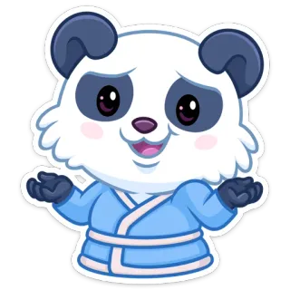 🤷‍♂️ Panda, Słodkie, Zwierzę, Naklejka telegram sticker