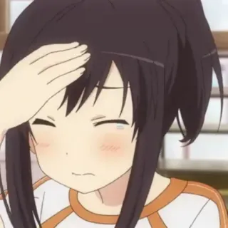 🌈 Anime, Mädchen, Kopf tätscheln, Süß, Kawaii whatsapp sticker