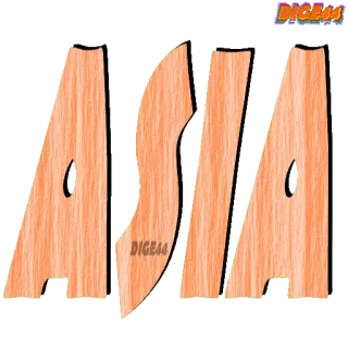 😂 ASIA asien, buchstaben, text, holz, typografie, wort telegram sticker