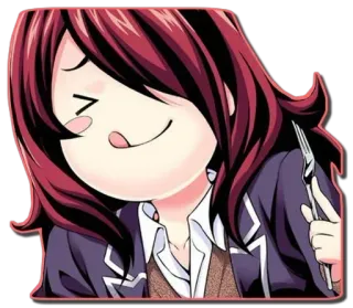 😜 animé, nourriture, personnage, fourchette, mignon whatsapp sticker