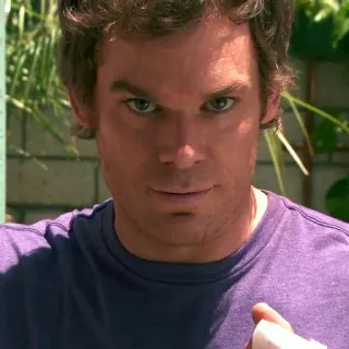 😈 Dexter Morgan Dexter asesino en serie, sangre, crimen, serie de TV, vigilante telegram sticker