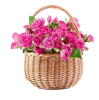 💐 цветы, розы, корзина, цветочный, букет, подарок whatsapp sticker