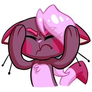 😠 стикер, мультфильм, персонаж, кот, выражение, разочарование whatsapp sticker