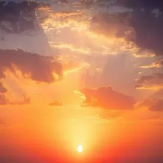 😔 sunset, sunrise, sky, clouds, nature, golden hour, atmosphere telegram sticker