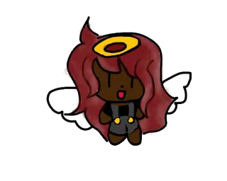 👼 Kreskówka, Anioł, Słodki, Postać, Skrzydła, Halo telegram sticker
