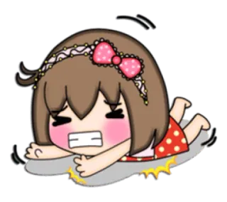 😡 cartoon, character, falling, upset, slipping telegram sticker