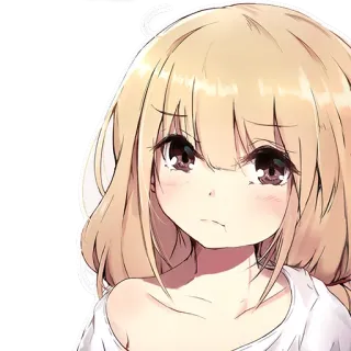 😕 anime, girl, cute, manga, art, illustration telegram sticker