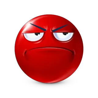 😡 angry, red, emoji, face, mad, expression, cartoon telegram sticker