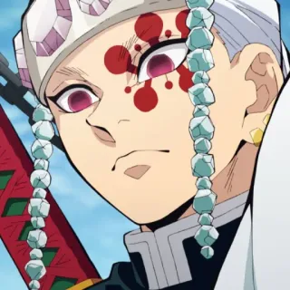 💎 Tengen Uzui Demon Slayer Anime, Demon Slayer, Tengen Uzui, Hashira, Pilar del Sonido, Personaje Anime, Espada, Pelea telegram sticker
