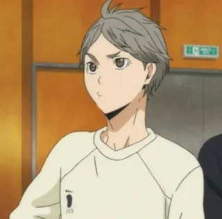 🤨 Sugawara Koshi Haikyuu!! Anime, Sugawara, Koshi, Haikyuu, Personnage telegram sticker