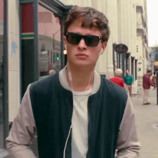 🚘 person, sunglasses, jacket, city, street telegram sticker