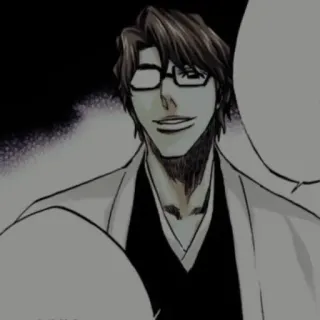 🧬 Sosuke Aizen Bleach Anime, Manga, Aizen, Sosuke, Gafas telegram sticker