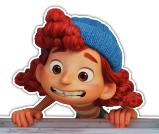 😃 Giulia Marcovaldo Luca Cartoon, Figur, Giulia Marcovaldo, Luca telegram sticker