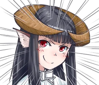 😏 アニメ, 悪魔, 角, 女の子, 漫画 telegram sticker