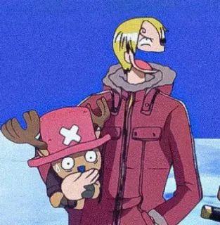😅 Tony Tony Chopper One Piece Anime, One Piece, Chopper, Sanji, Musim Dingin telegram sticker